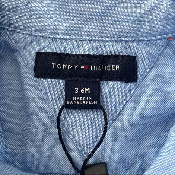 Tommy Hilfiger | Baby | Blue | Button Down Shirt | size 3-6 M | NWT - Picture 2 of 5